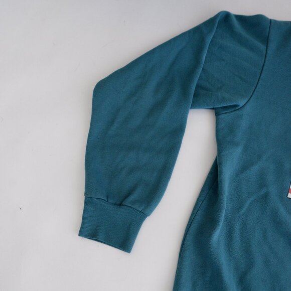 Vintage Blair Teal Apple Orchard Festive Harvest Crewneck Sweater L - Picture 8 of 12